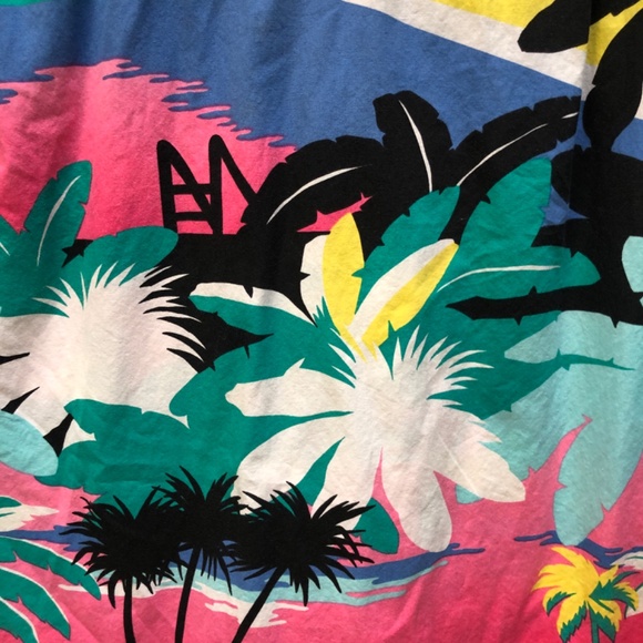 Vintage Maximalist 90s Izod Hawaiian Shirt. Size L Cotton - Picture 4 of 4